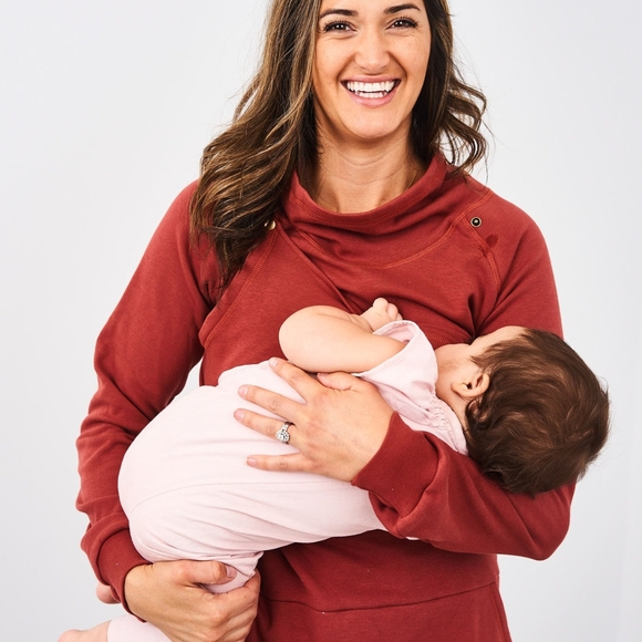 Latched Mama Deep Teal Sweatshirt for Women - Picture 7 of 8